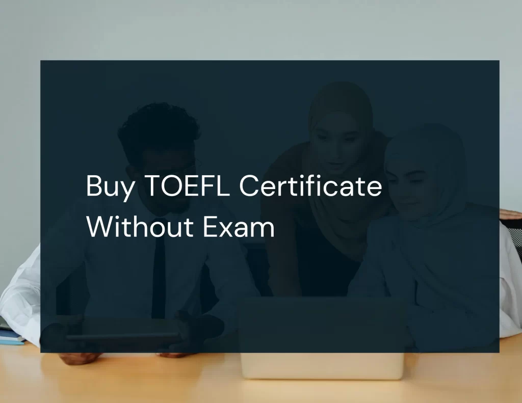 Buy TOEFL Certificate Online